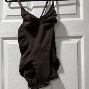 SKIMS Dark Brown Seamless Shapewear Bodysuit